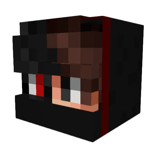 DXG_ Minecraft avatar head, 3D render
