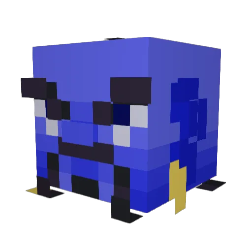 DXLM Minecraft avatar head, 3D render