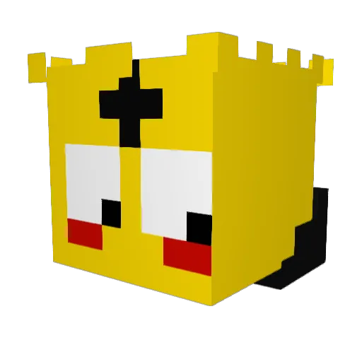 DXM_Crash Minecraft avatar head, 3D render