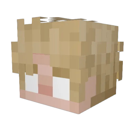 DXSEMAJ Minecraft avatar head, 3D render