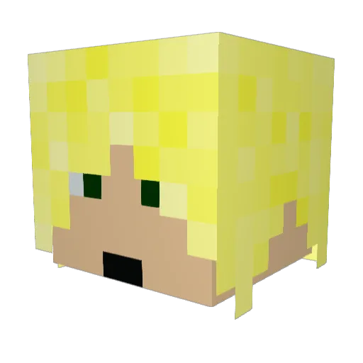 DXSpy Minecraft avatar head, 3D render