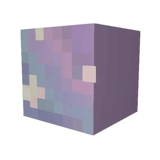 DXX24 Minecraft avatar head, 3D render