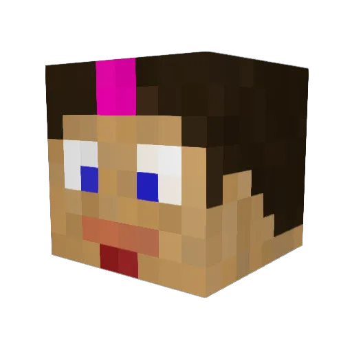 DXmonster Minecraft avatar head, 3D render
