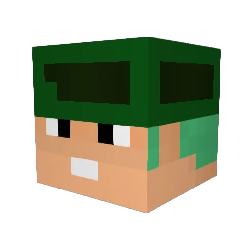 DYLKER24 Minecraft avatar head, 3D render