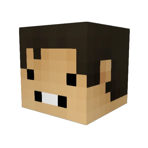 DYMAD Minecraft avatar head, 3D render