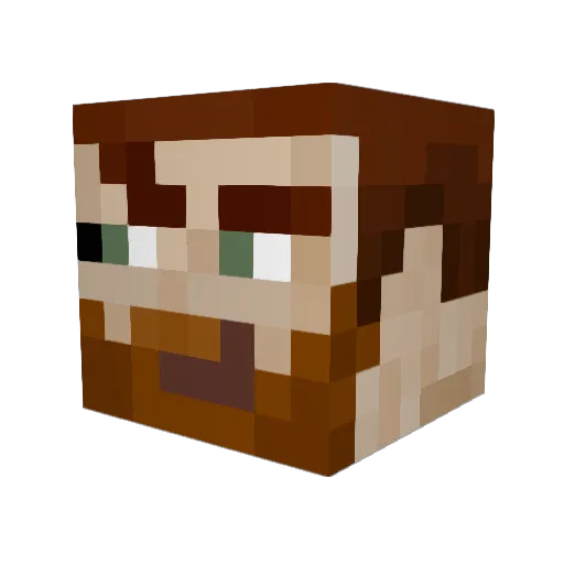 DYMongoose Minecraft avatar head, 3D render