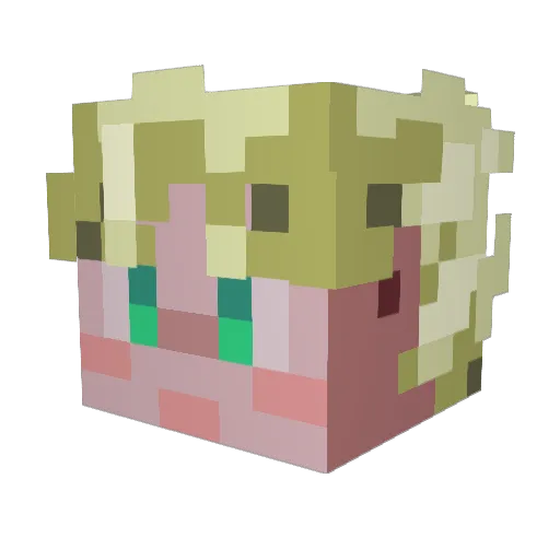 DYNAHOPS Minecraft avatar head, 3D render