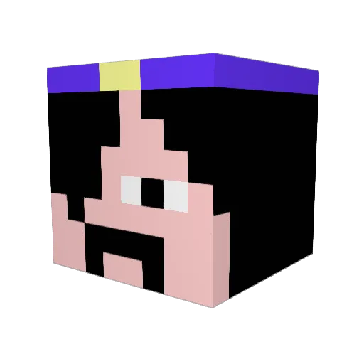 DYNAMITEC Minecraft avatar head, 3D render
