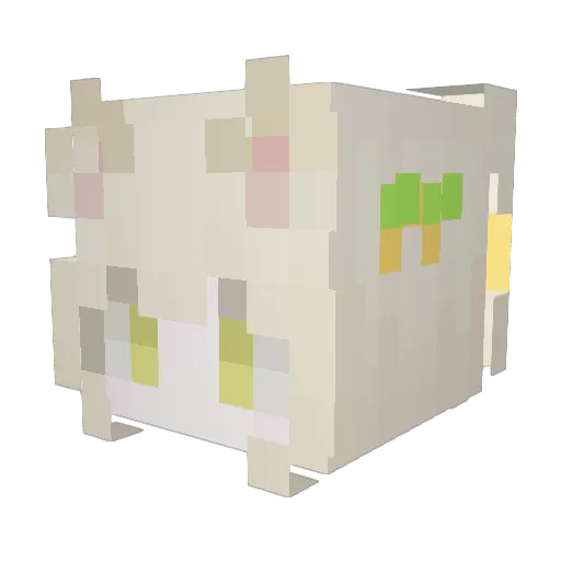 DYSDER Minecraft avatar head, 3D render