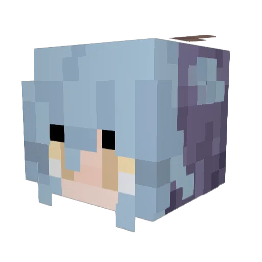 DYZSD Minecraft avatar head, 3D render