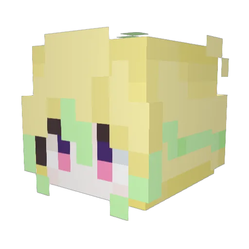 DYammo Minecraft avatar head, 3D render