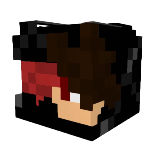 DZBStreamz Minecraft avatar head, 3D render