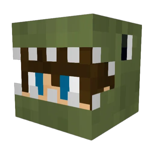 DZCLEARMAN32 Minecraft avatar head, 3D render