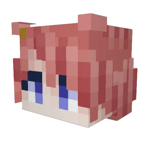 DZWay Minecraft avatar head, 3D render