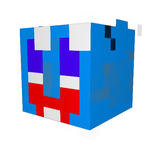 DZZZZZY Minecraft avatar head, 3D render