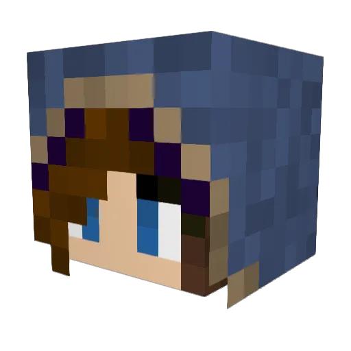 D_Alyssa Minecraft avatar head, 3D render