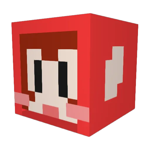 D_Duri Minecraft avatar head, 3D render