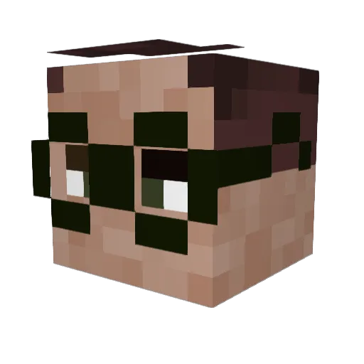 D_E_Z_A_R Minecraft avatar head, 3D render