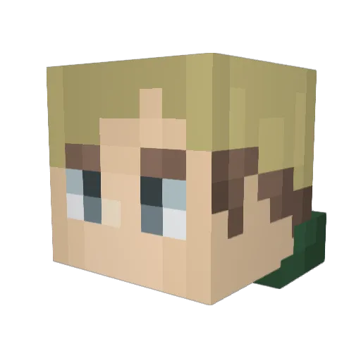 D_Francis Minecraft avatar head, 3D render