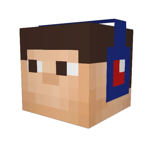 D_KO15 Minecraft avatar head, 3D render