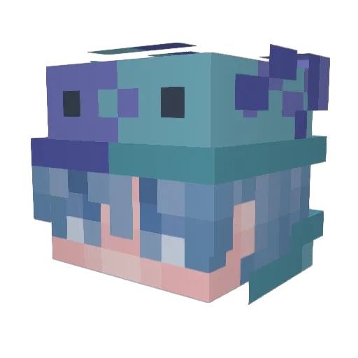 D_Keen Minecraft avatar head, 3D render