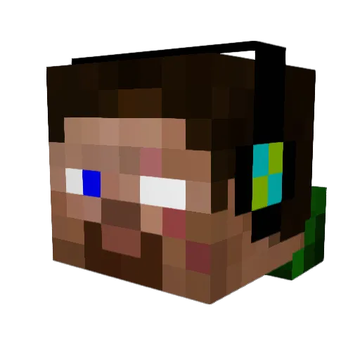 D_Lazer Minecraft avatar head, 3D render