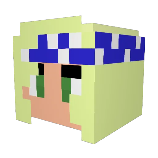 D_Leonardo Minecraft avatar head, 3D render