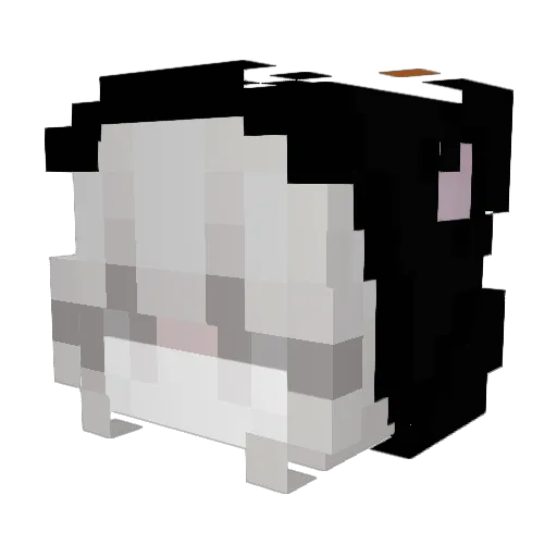 D_MJA Minecraft avatar head, 3D render