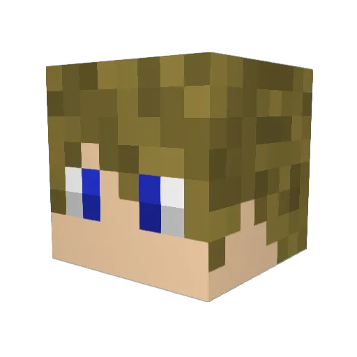 D_Peckster Minecraft avatar head, 3D render