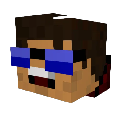 D_Phantomz Minecraft avatar head, 3D render