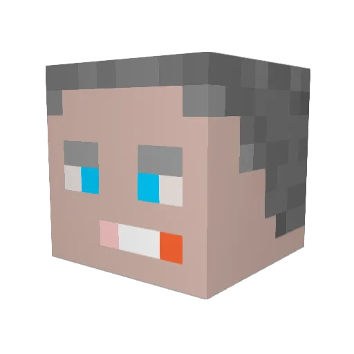 D_Rail Minecraft avatar head, 3D render