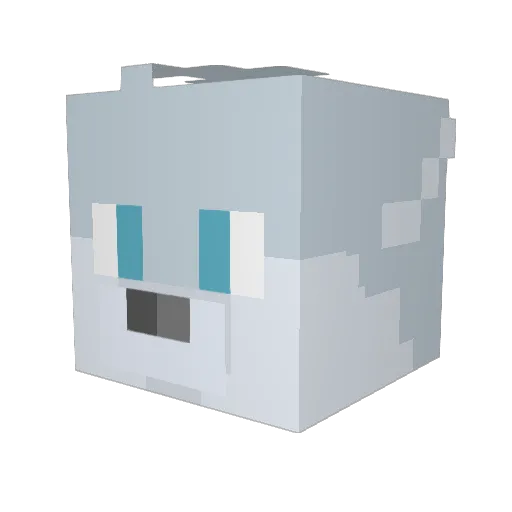 D_Serpentine Minecraft avatar head, 3D render
