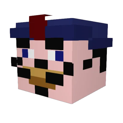 D_Shade Minecraft avatar head, 3D render