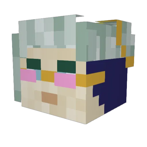 D_Violet Minecraft avatar head, 3D render