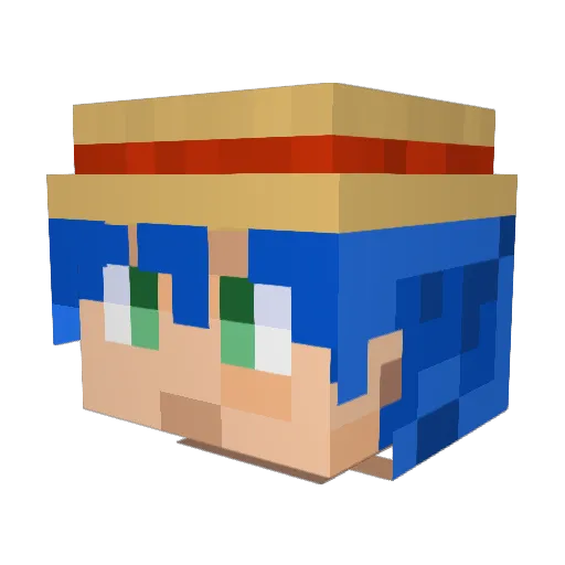 D_Xaandeer Minecraft avatar head, 3D render