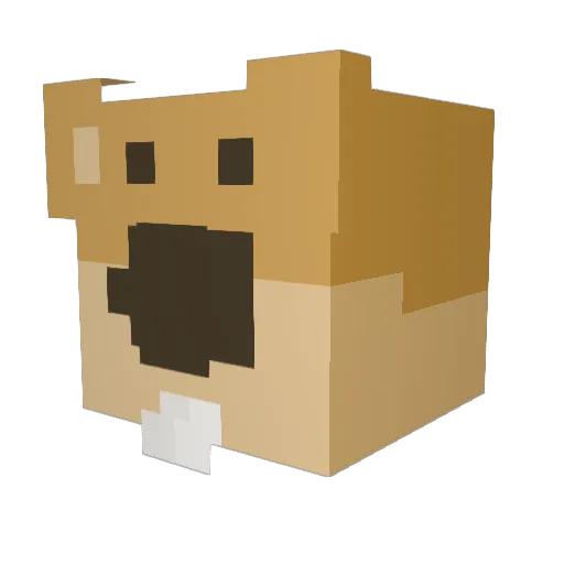 D__dragon Minecraft avatar head, 3D render