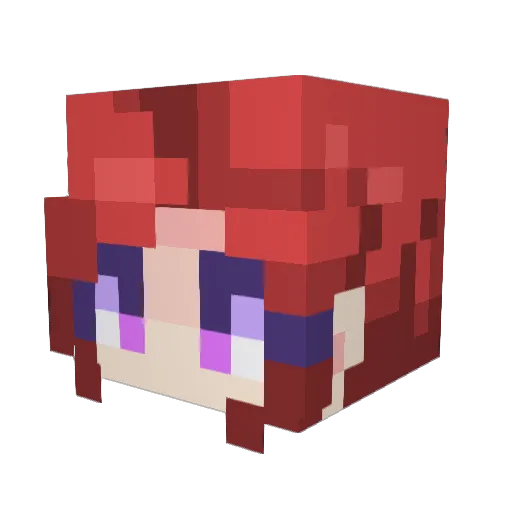 D_anon Minecraft avatar head, 3D render