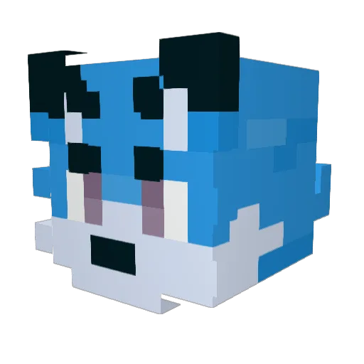 D_bread Minecraft avatar head, 3D render