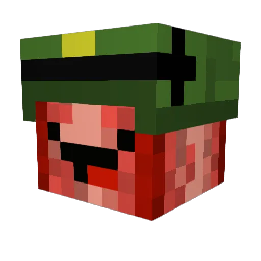 D_ddy Minecraft avatar head, 3D render