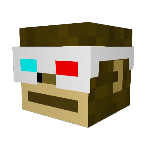 D_eo Minecraft avatar head, 3D render