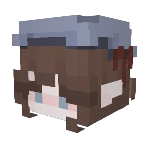 D_fferent Minecraft avatar head, 3D render