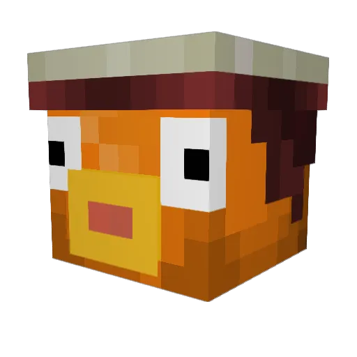 D_flex77 Minecraft avatar head, 3D render