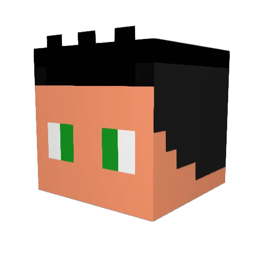 D_j_o_d_j_o Minecraft avatar head, 3D render