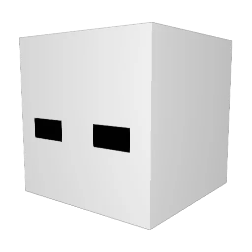 D_me0ng Minecraft avatar head, 3D render