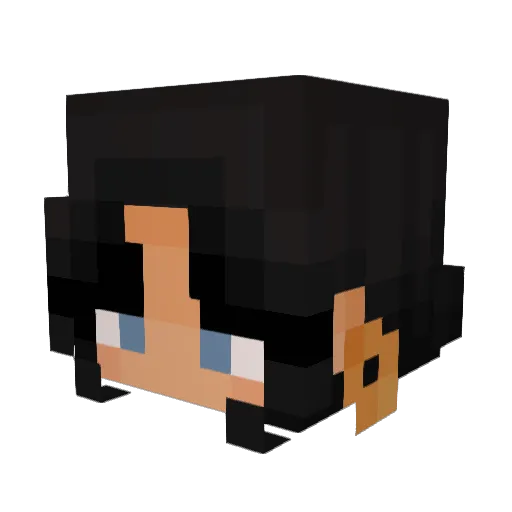 D_minxc Minecraft avatar head, 3D render