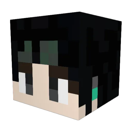 D_r_k_ Minecraft avatar head, 3D render