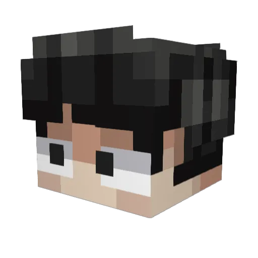 D_rope Minecraft avatar head, 3D render