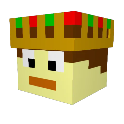 D_scend Minecraft avatar head, 3D render