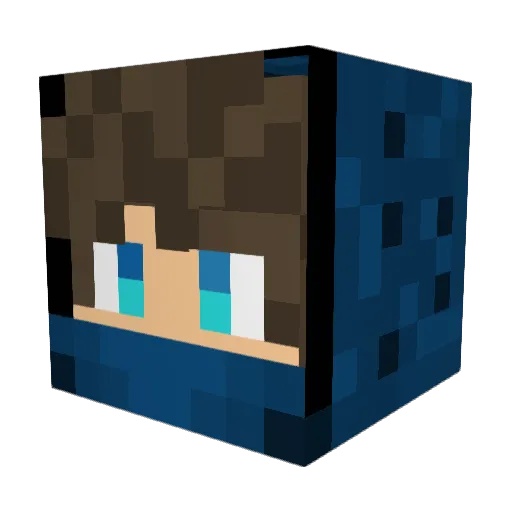 Da0711 Minecraft avatar head, 3D render