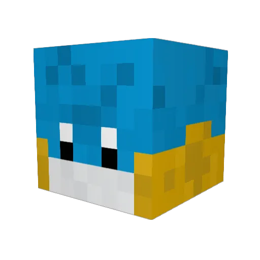 Da0nlyMar Minecraft avatar head, 3D render